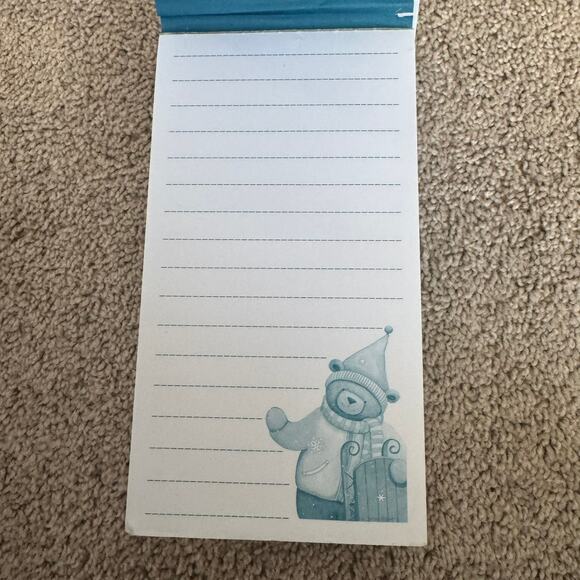 Snowy Winter Teddy Bears Lined Notebook Hardcover Thick Lots of Pages Snow - Picture 2 of 6